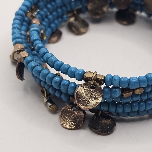 ⭐️40% Off⭐️ Bloomingdales Beaded Wrap Around Cuff Bracet - Picture 1 of 3